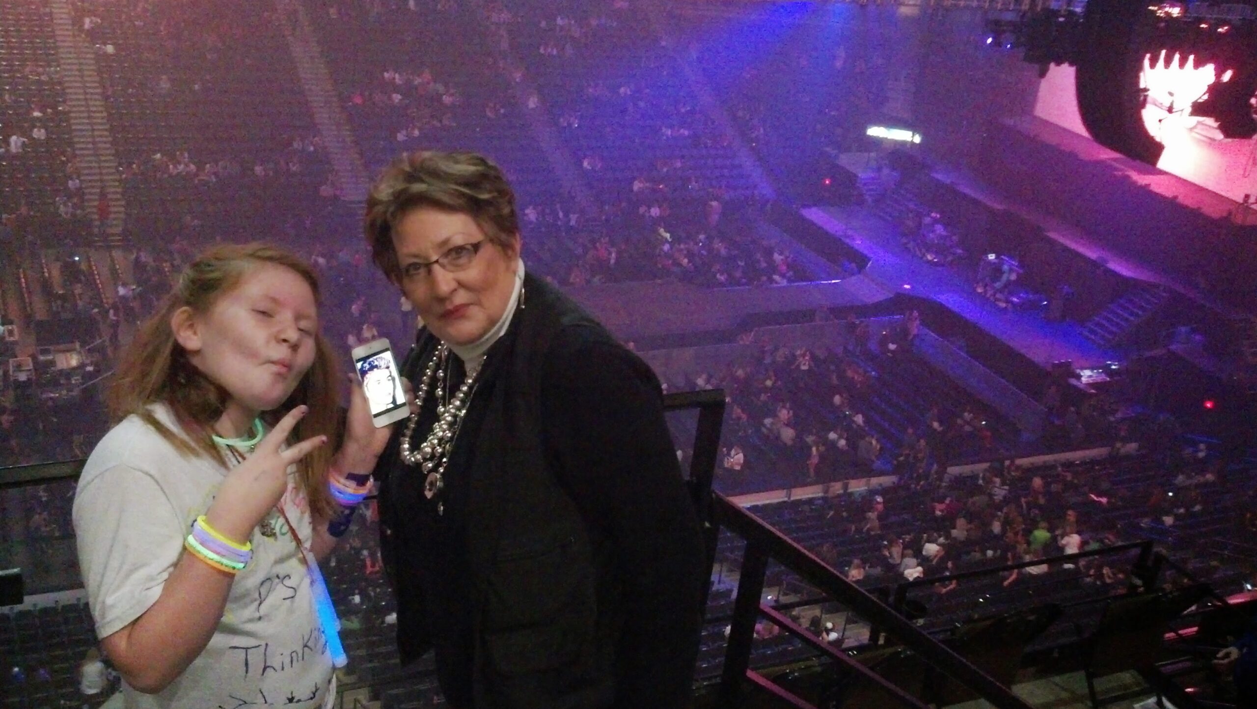 Presley and Marty (with Tracy) at Justin Bieber's 2013 concert