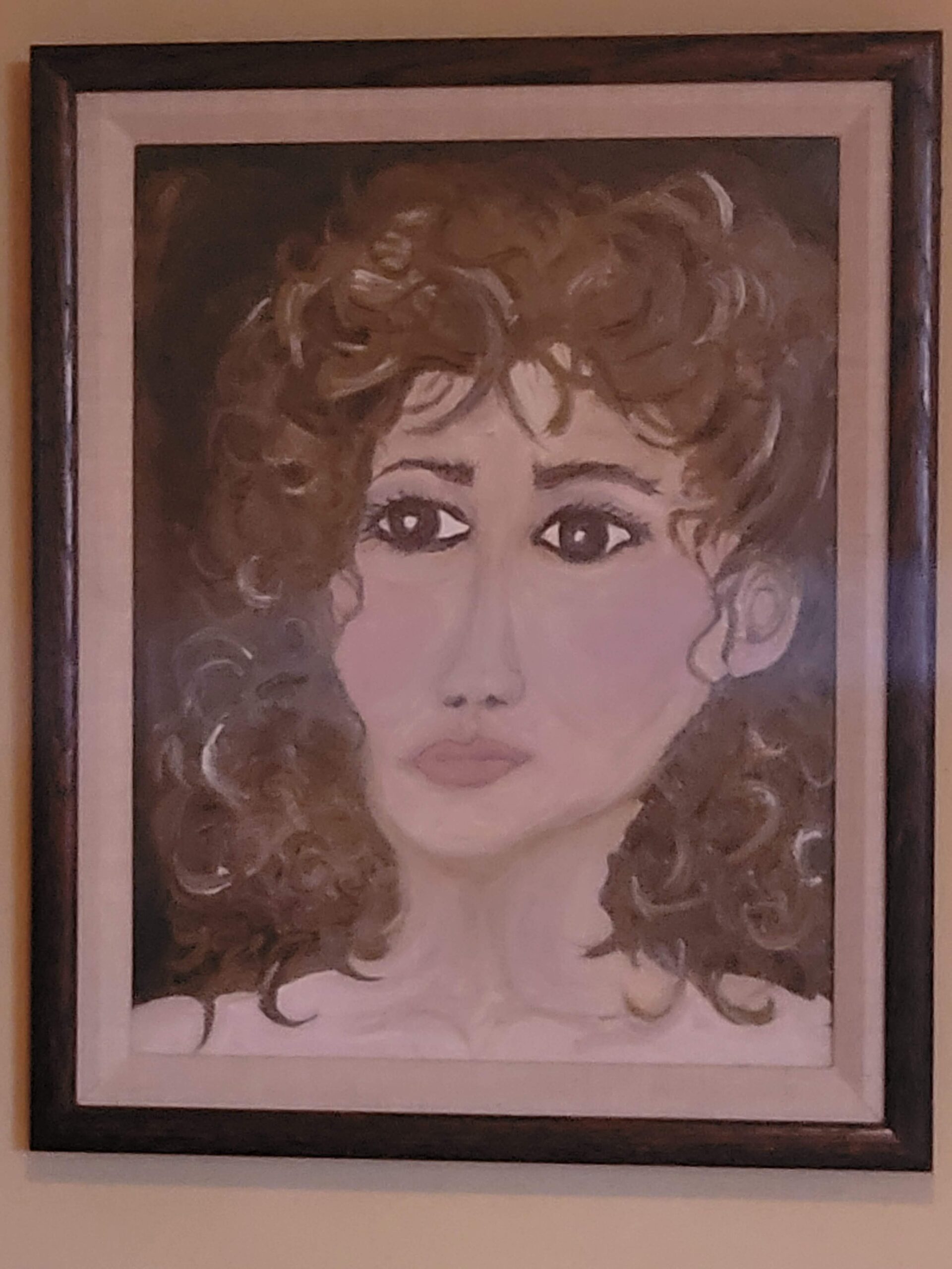 Marty tried her hand at painting--at Tracy's insistence--in the early 90s. Marty thought she was terrible at it (pictured, Self Portrait). Tracy insisted she's GREAT at it and begged her to paint more.