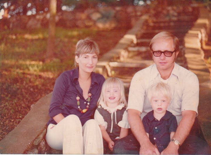 Marty & Don, Tracy, Matt, at Lake of the Ozarks (Family Reunion), 1973