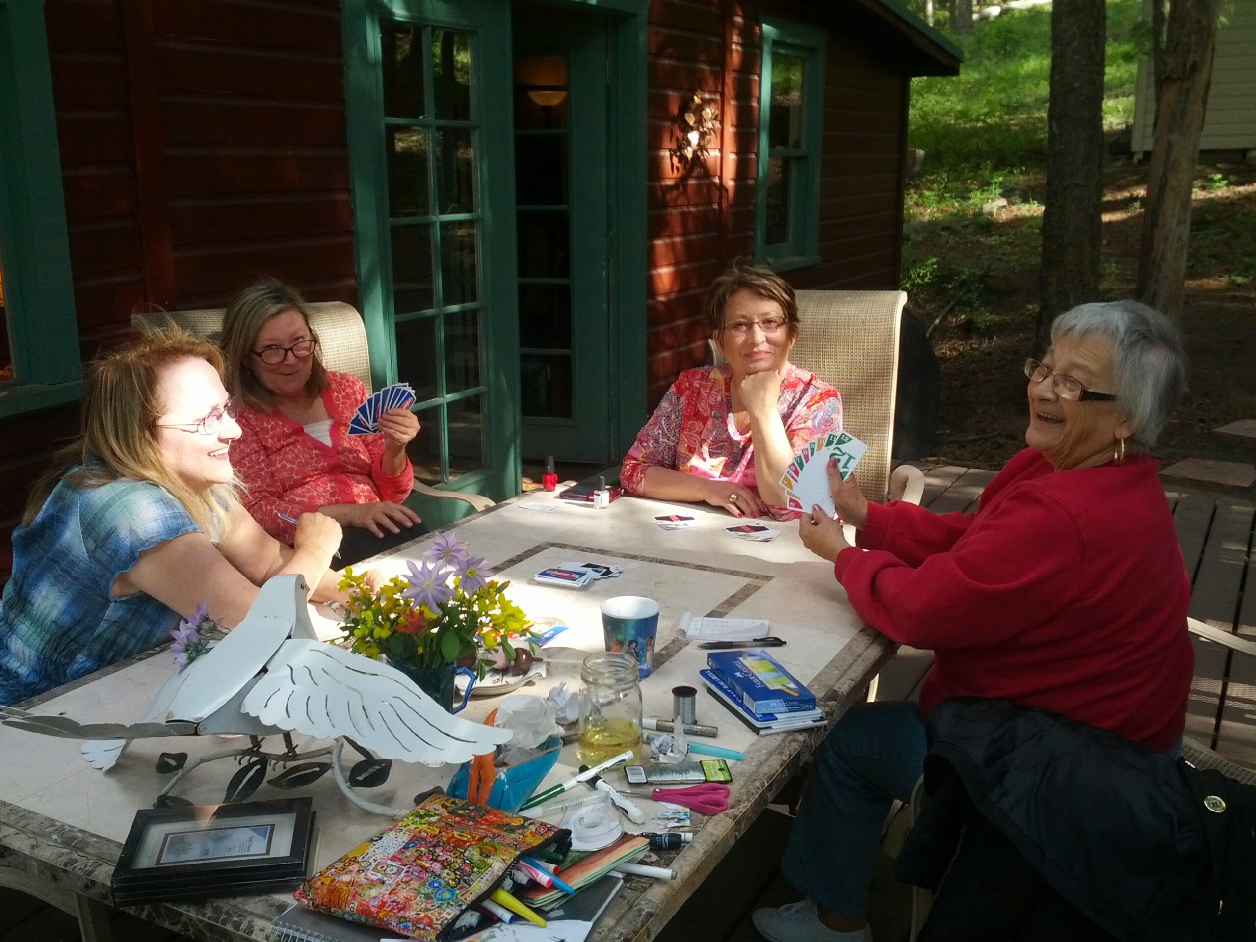 Sisters and Cousins! Susie, Julie, Marty, Judy, 2012