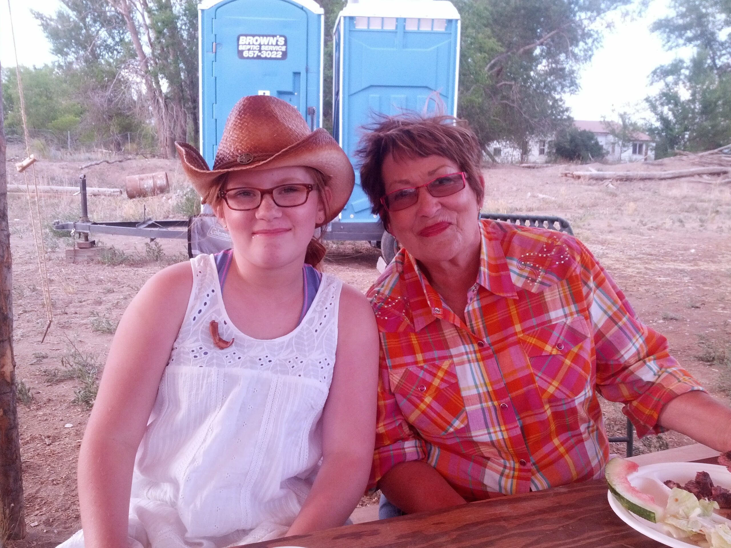 Presley and Marty at Olden Days Parade, Del Norte, 2013