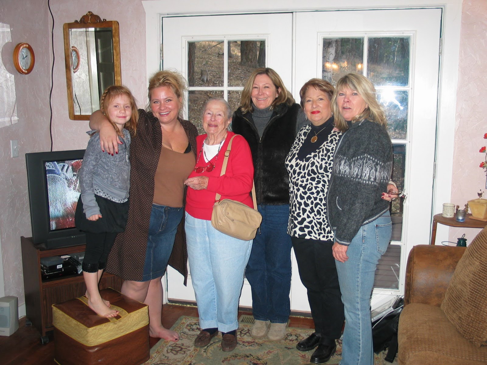 3 Generations: Presley, Tracy, Aunt Janet, Julie, Marty, Terri