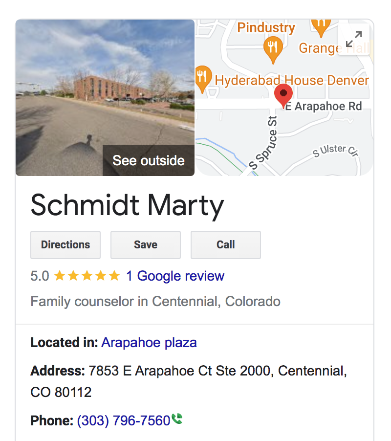 Marty Schmidt, MA LPC, psychologist in Colorado