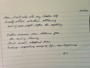 Marty's poem from 7/12/12